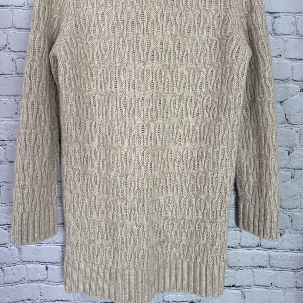 MM6 Maison Martin Margiela Cable Knit Mini Sweater Dress L Alpaca Wool Beige - Picture 10 of 13